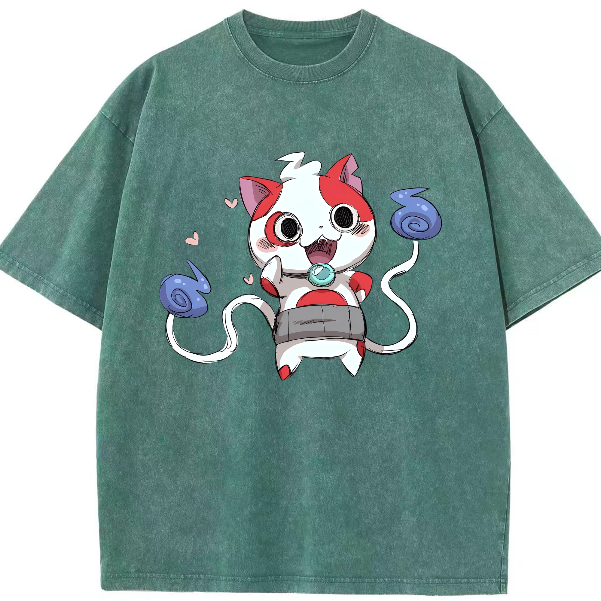 （画像用） 妖怪ウォッチ Yo-kai Watch 綿100% ヴィンテージ風 半袖Tシャツ（フロントプリント）